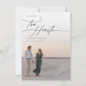 書カジュアル道予算の写真結婚の 招待状 (正面)