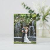 書カスタム文字結婚写真感謝していの ポストカード