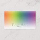 書カラフルモダンきテンプレート美しいサロン 名刺 (正面)