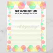 書カラフル用紙に気泡が並ぶ (正面)