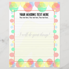 書カラフル用紙に気泡が並ぶ