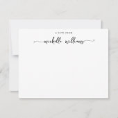 書ガーリーエレガントスタイリッシュ文字の注記 ノートカード (正面)