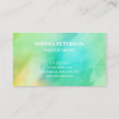 書ガーリーモダン字スクリプト明るい水色 名刺 (裏面)