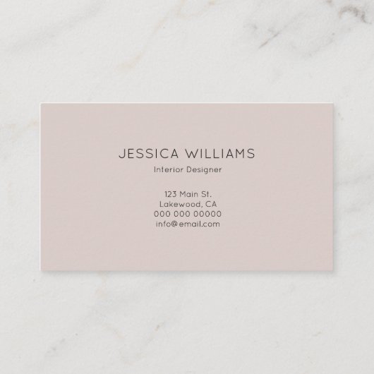 書ガーリー道エレガントプロフェッショナルベージュ 名刺 (裏面)