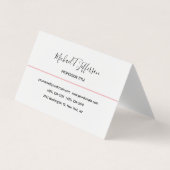 書クラシカルエレガント書プロフィールカード 名刺 (正面)