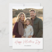 書クラシックのバレンタインデー家族写真 シーズンカード (正面)