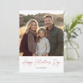 書クラシックのバレンタインデー家族写真 シーズンカード (スタンド正面)