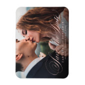 書クラシック道写真結婚式の日付maを保存 マグネット (縦)