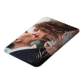 書クラシック道写真結婚式の日付maを保存 マグネット (左側)