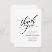 ·書クラシック道記シンプル念碑 サンキューカード (正面/裏面)