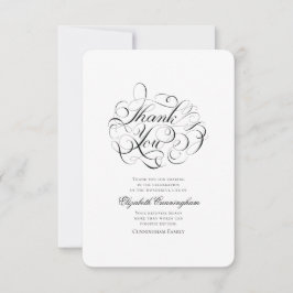 ·書クラシック道記シンプル念碑 サンキューカード