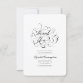 ·書クラシック道記シンプル念碑 サンキューカード (正面)