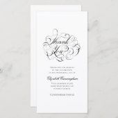 ·書クラシック道記シンプル念碑 サンキューカード (正面/裏面)