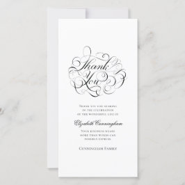 ·書クラシック道記シンプル念碑 サンキューカード