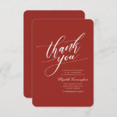 ·書クラシック道記シンプル念碑 サンキューカード (正面/裏面)