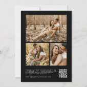 書コンテンポラリー道写真コラージュQRコード 招待状 (裏面)