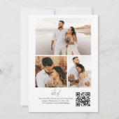 書コンテンポラリー道写真コラージュQRコード 招待状 (裏面)