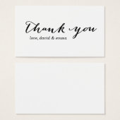 書シンプルの感謝の気持ちのラベル (正面&裏面)