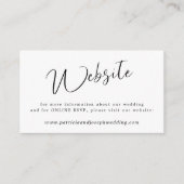 書シンプルエレガントの結婚ホームページ エンクロージャーカード (正面)
