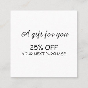 書シンプルモダン道割引証 割引カード