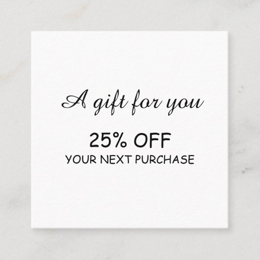 書シンプルモダン道割引証 割引カード (正面)