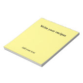 書シンプルレシピ黄色 ノートパッド (回転)