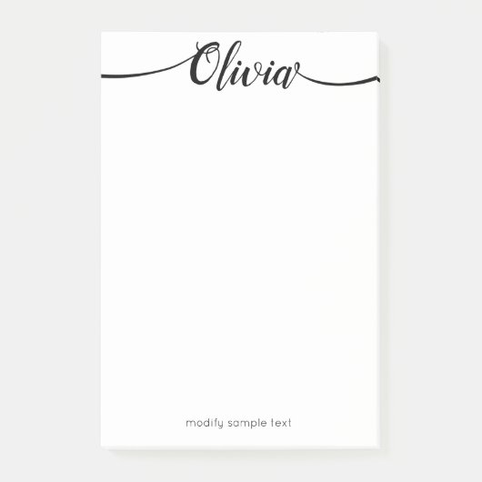 書シンプル字 ポストイット (正面)