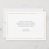 書シンプル道の白黒結婚の サンキューカード (裏面)