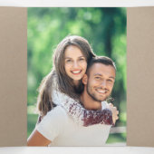 書シンプル道の素朴な緑の結婚式 三つ折りプログラム (内部中)