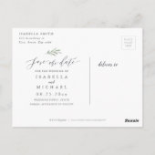 書シンプル道の緑の写真を保存する ポストカード (裏面)