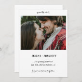 書シンプル道ミニマル写真保存 セーブザデート (正面/裏面)