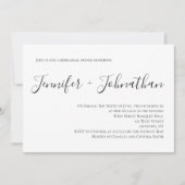 書シンプル道リハーサルのディナー招待状 招待状 (正面)