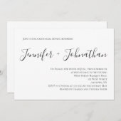 書シンプル道リハーサルのディナー招待状 招待状 (正面/裏面)