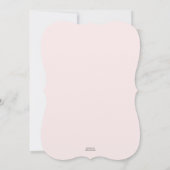 書シンプル道付きピンクの野エレガント花 招待状 (裏面)