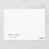 書シンプル道文字結婚サンキューカード ポストカード (裏面)