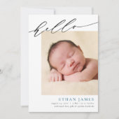 書シンプル道誕生のお知らせ 招待状 (正面)