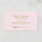 書スタイリッシュの署名爪、 ネイルプロフェッショナル 名刺 (裏面)