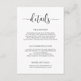書スタイリッシュモダンの結婚詳細 エンクロージャーカード
