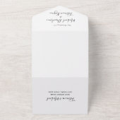 書スタイリッシュモダン式の結婚式の写真 オールインワン招待状 (外側)