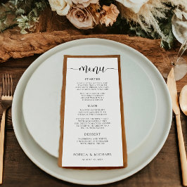 書スタイリッシュモダン道白黒結婚の メニュー