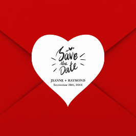 書スタイリッシュ式結婚式の日付の保存 ハートシール