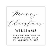 書スタイリッシュ跡メリークリスマスファミリー セルフインキングスタンプ (デザイン)