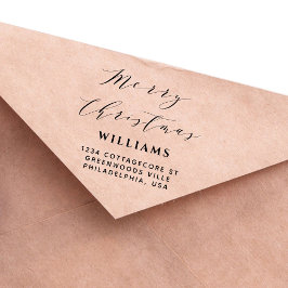 書スタイリッシュ跡メリークリスマスファミリー セルフインキングスタンプ