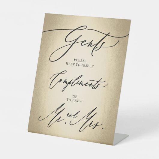 書スタイリッシュ跡Gents葉巻バー結婚 台座サイン (正面)