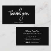 書スタイリッシュ道ご購入ありがとうございます 名刺 (正面/裏面)