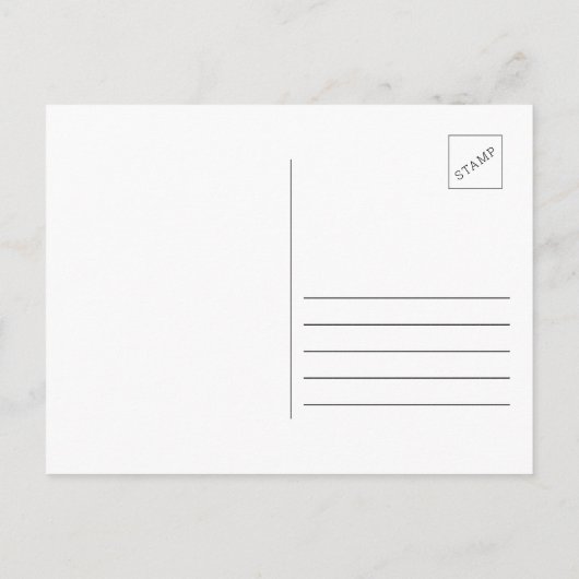 書スタイリッシュ道パーソナライズされた2フォトピンクグラード 案内ポストカード (裏面)