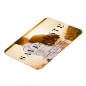 書スタイリッシュ道写真の保存日付 マグネット (左側)