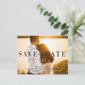 書スタイリッシュ道写真の保存日付 案内ポストカード (スタンド正面)