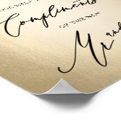 書スタイリッシュ道台所女性浴室標識 ポスター (角)