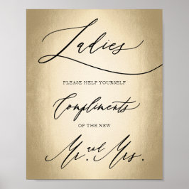 書スタイリッシュ道台所女性浴室標識 ポスター